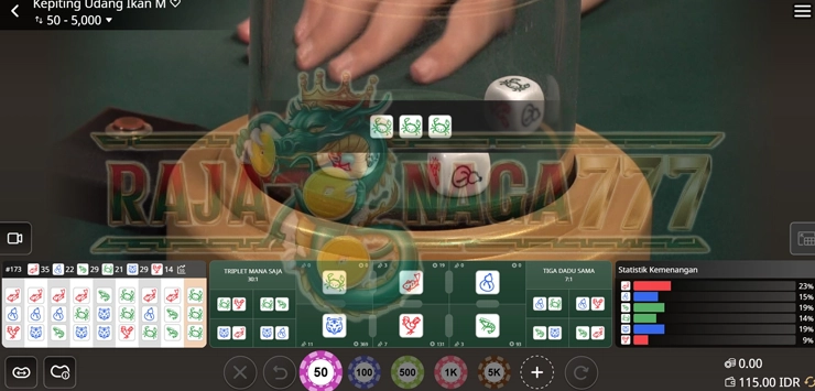 permainan live casino kepiting udang ikan
